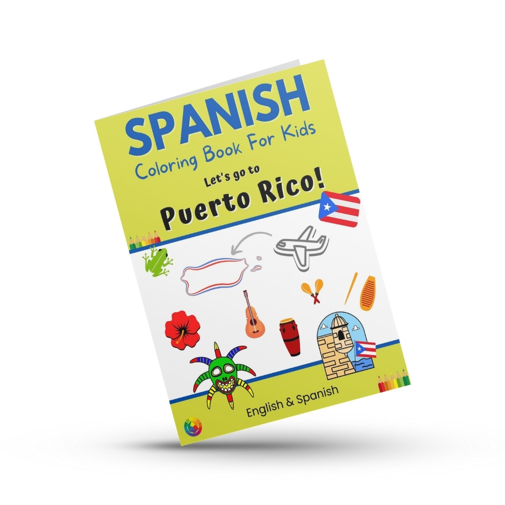 Spanish coloring book for kids