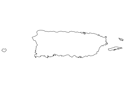 Outline map of puerto rico coloring page free printable coloring pages