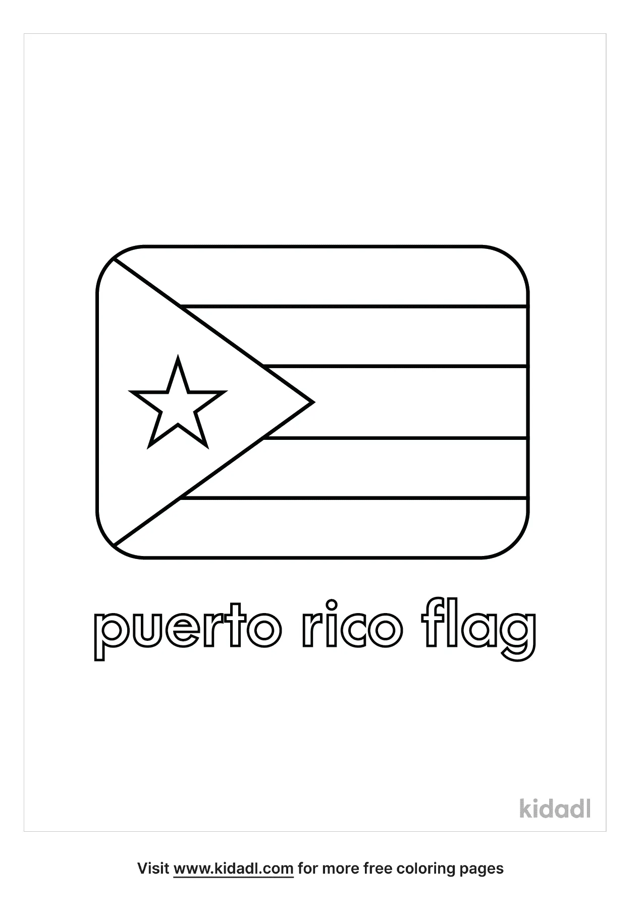Free puerto rico flag coloring page coloring page printables