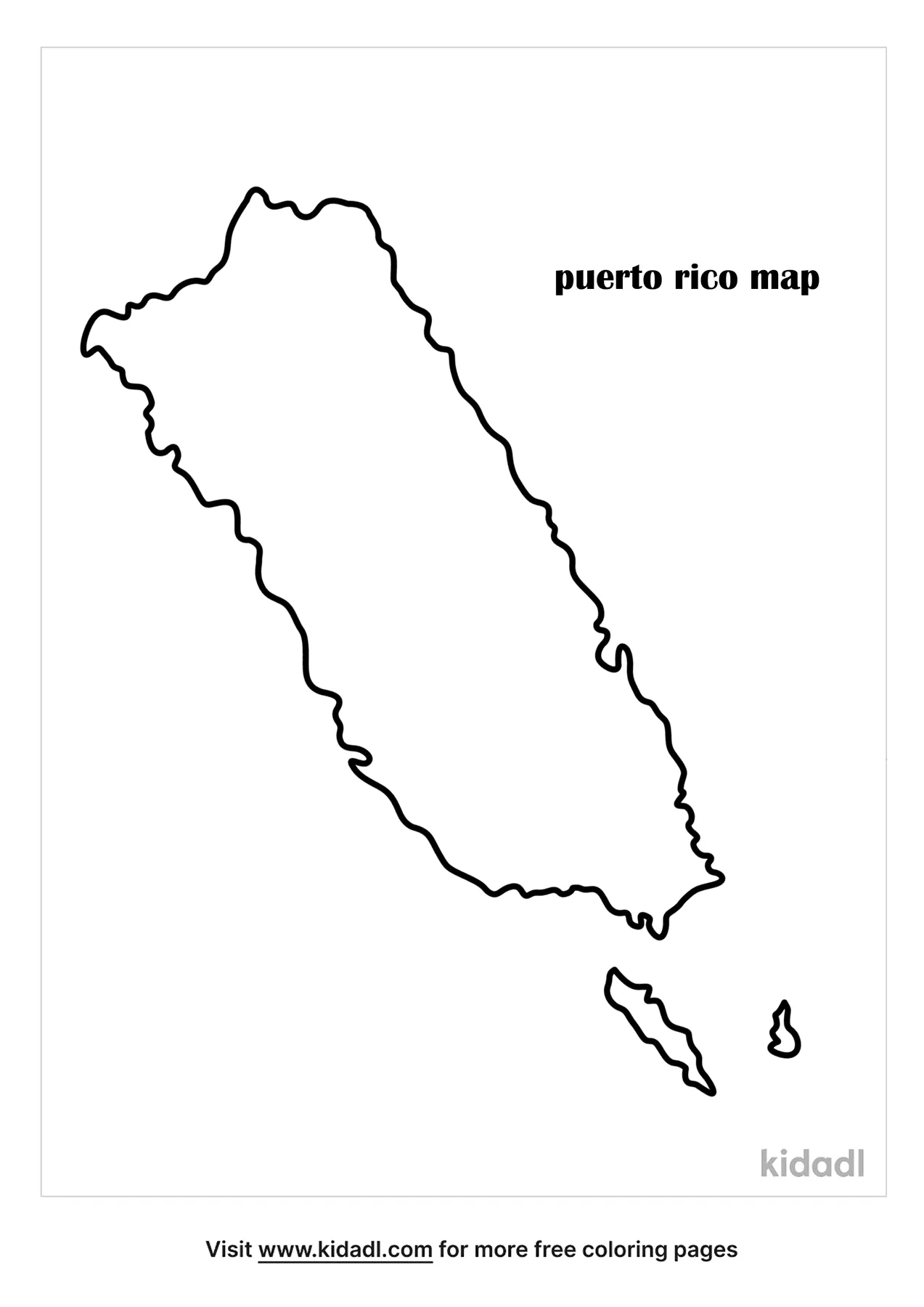 Free puerto rico map coloring page coloring page printables
