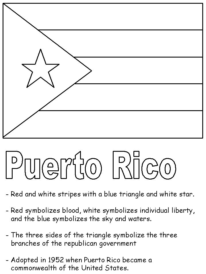 Puerto rican flag flag coloring pages puerto rico puerto rico flag