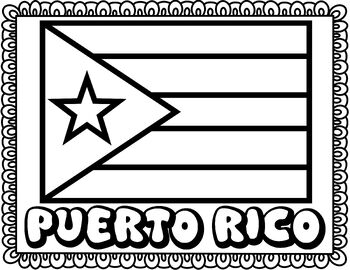 Spanish speaking countries flags coloring pages hispanic heritage month