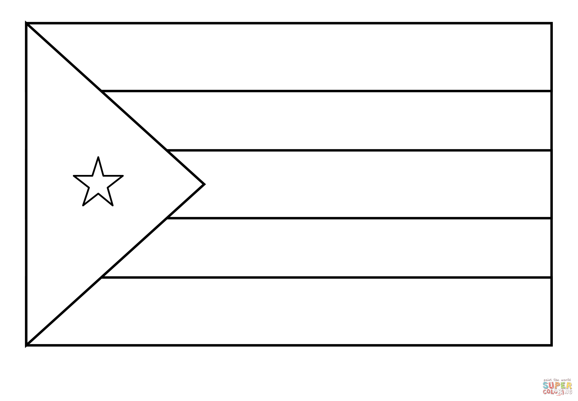 Flag of puerto rico emoji coloring page free printable coloring pages