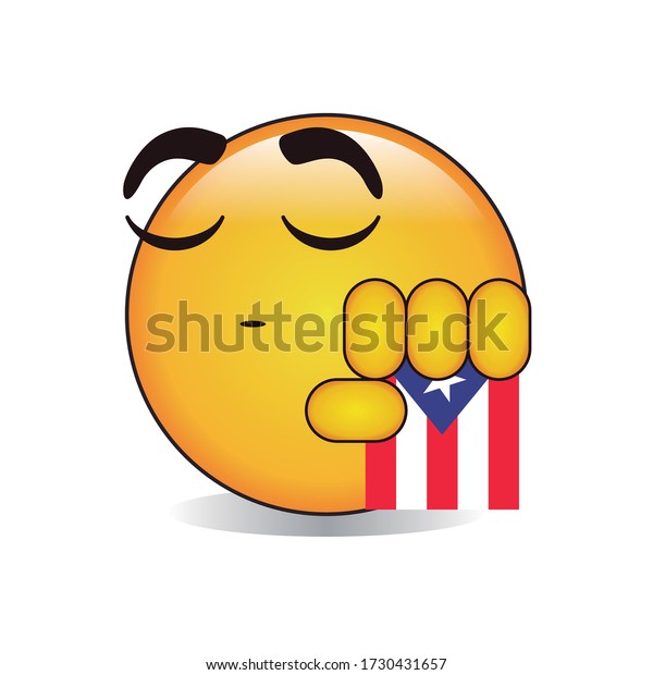 Proud puerto rican emoji isolated vector stock vector royalty free