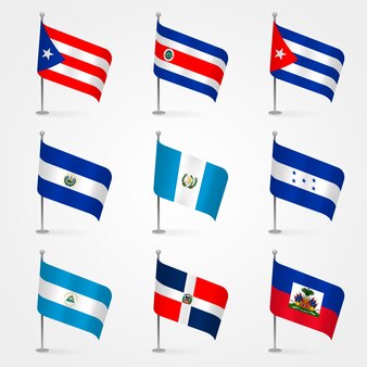 Puerto rico flag vectors illustrations for free download