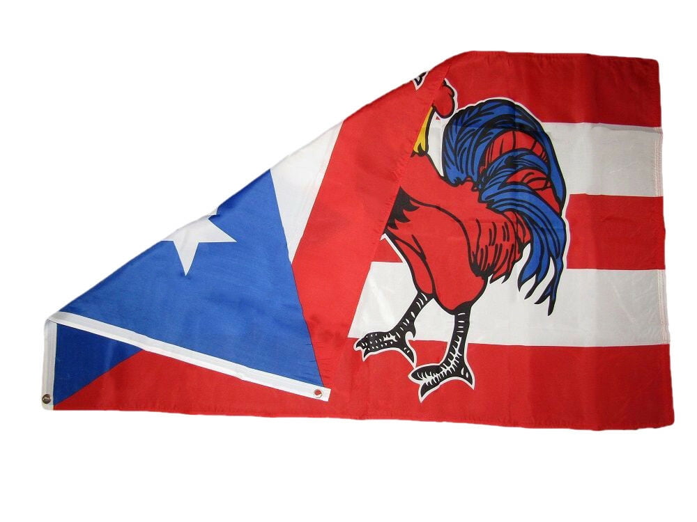 X puerto rico rican cock chicken rooster premium flag x banner grommets