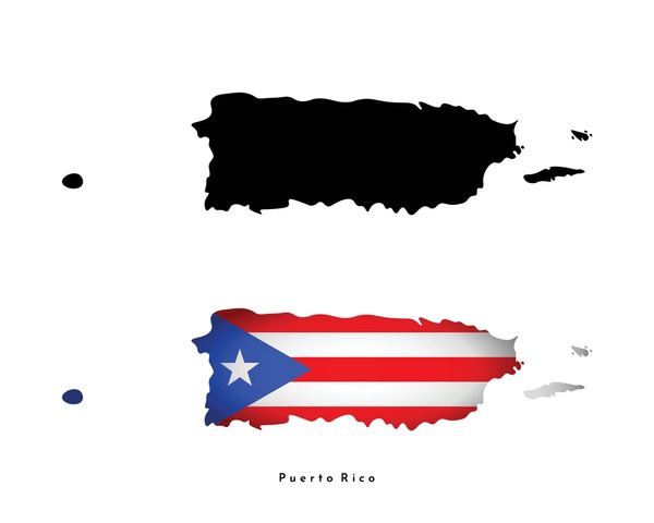 Black white puerto rican flag royalty