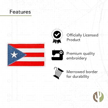 Puerto rico flag patch bulk inch x inch state iron on sew embroidered tactical backpack hat bags