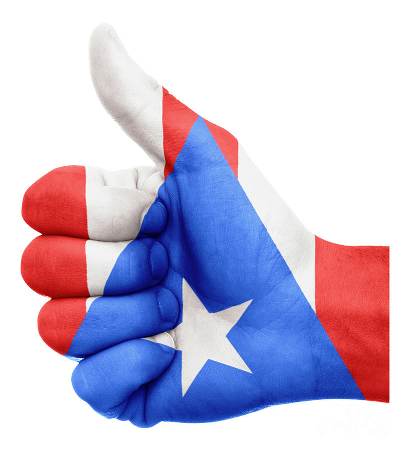 Puerto rico flag thumbs