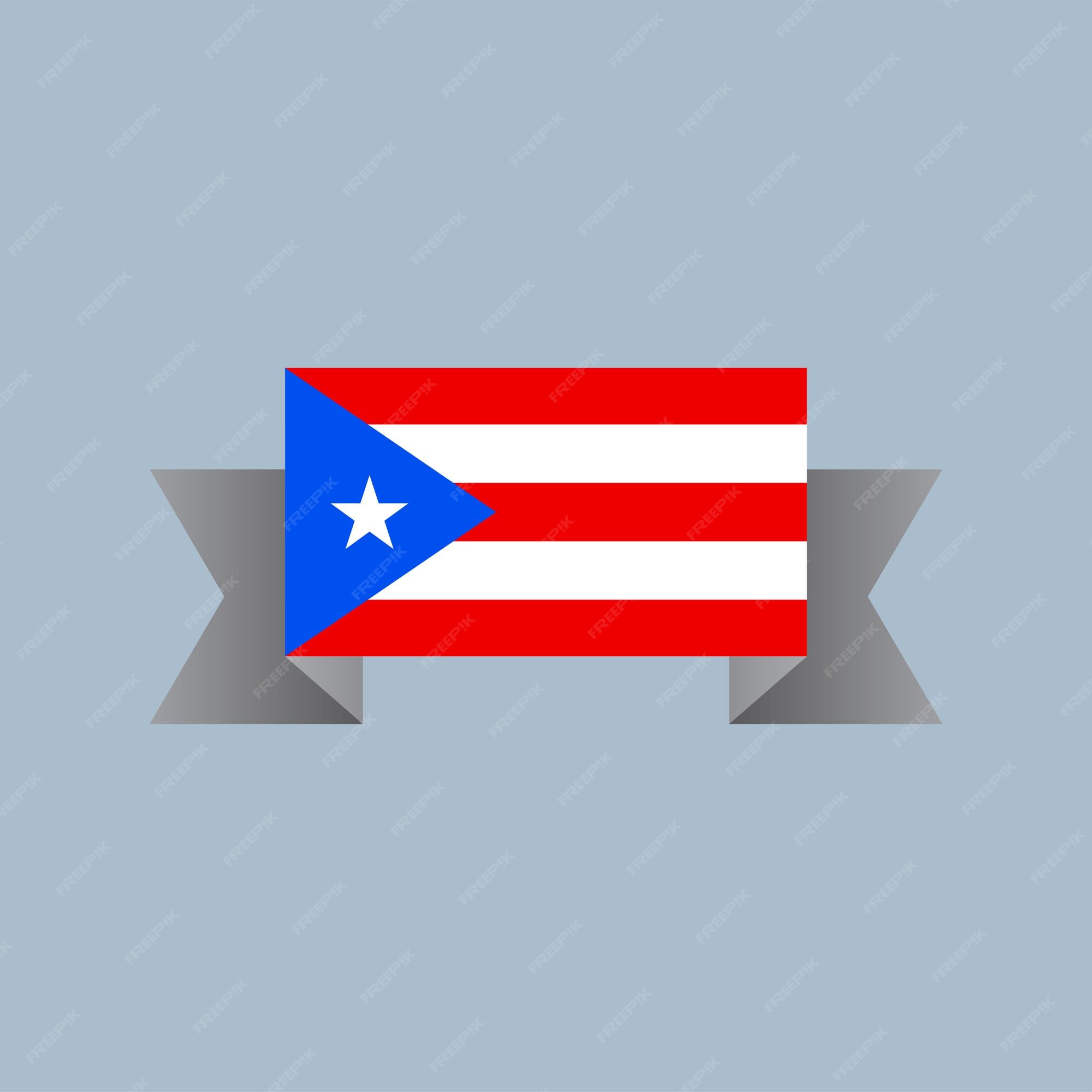 Premium vector illustration of puerto rico flag template