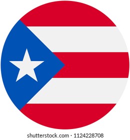 Circular flag puerto rico stock vector royalty free