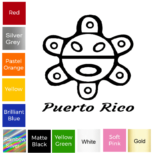 Puerto rico sun taino vinyl sticker pr souvenirs