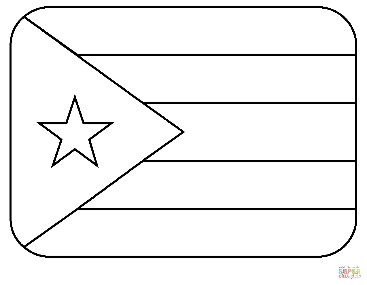 Flag of puerto rico emoji coloring page free printable coloring pages