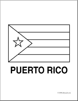 Clip art flags puerto rico coloring page i