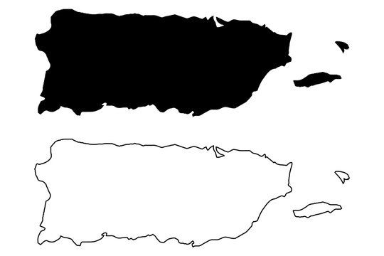 Puerto rico map outline images â browse photos vectors and video