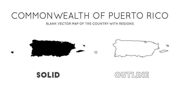 Puerto rico map outline images â browse photos vectors and video