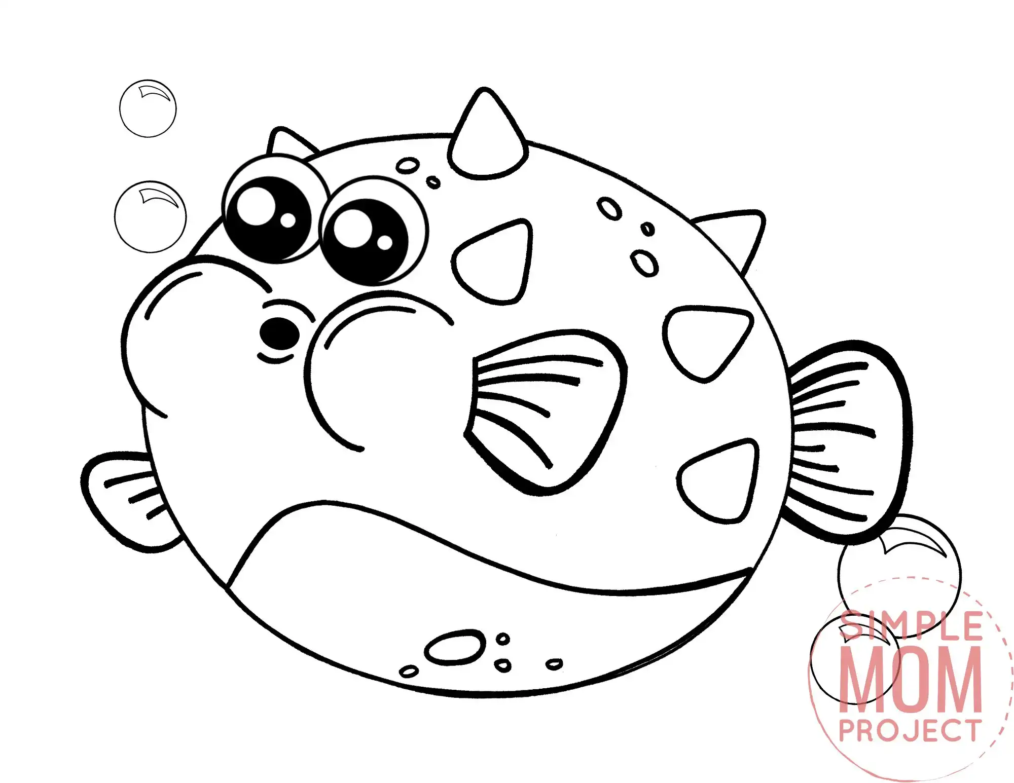 Free printable blowfish coloring page â simple mom project