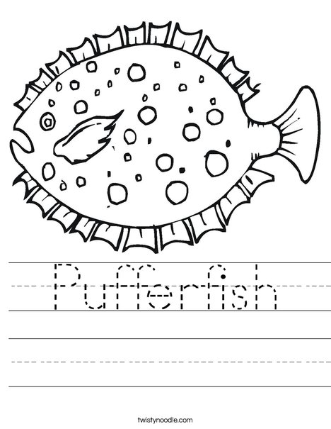 Pufferfish worksheet