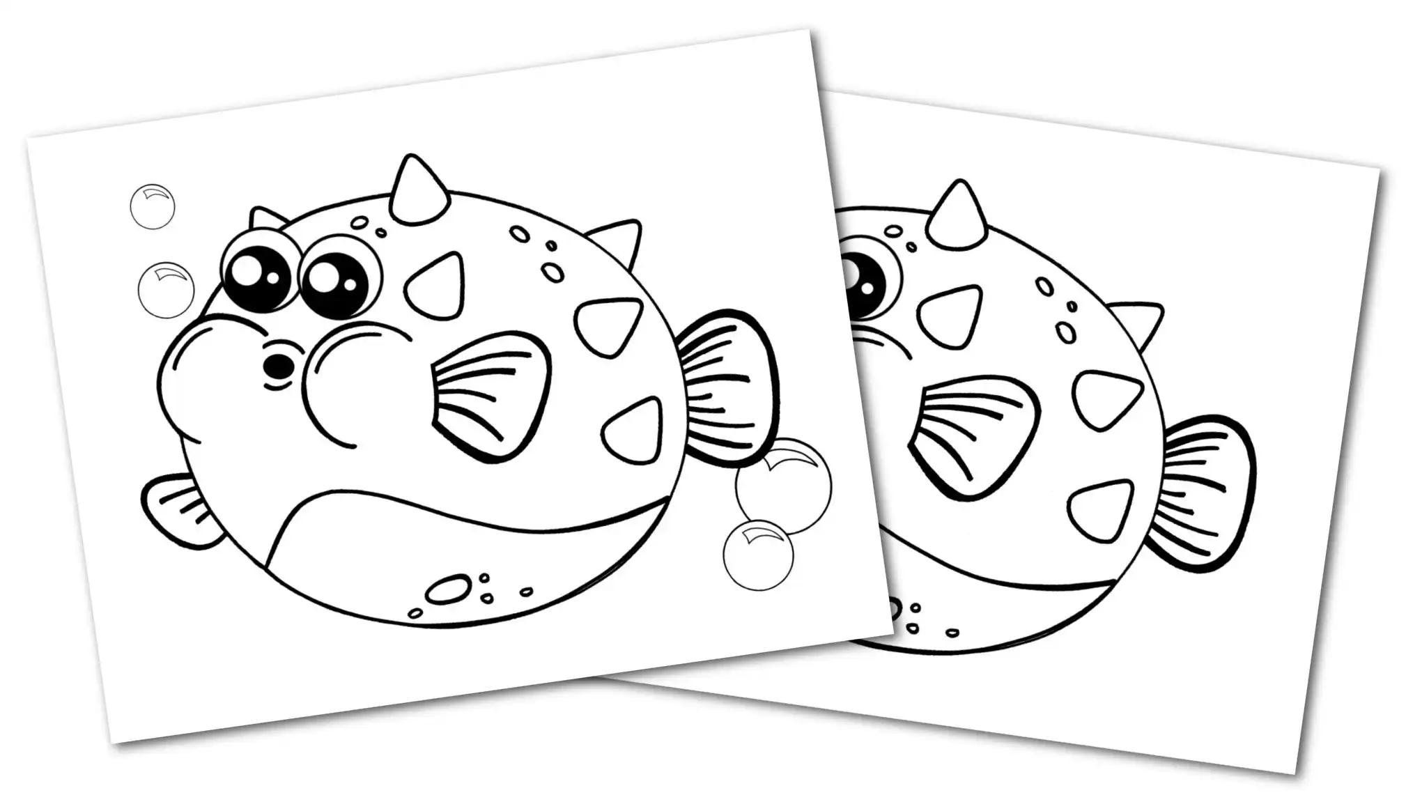 Free printable blowfish coloring page â simple mom project