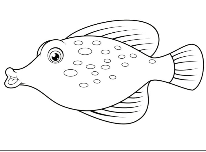 Fish coloring pages fish template printable coloring pages