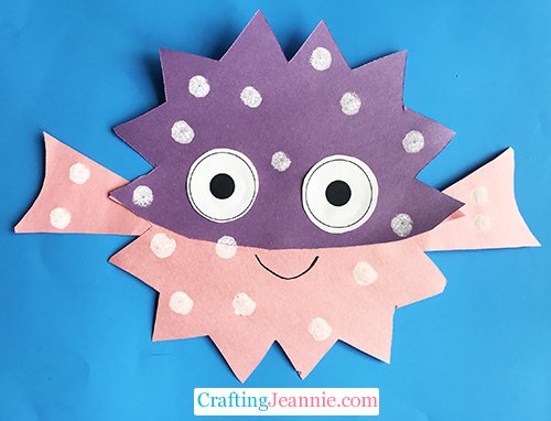 Puffer fish craft free template