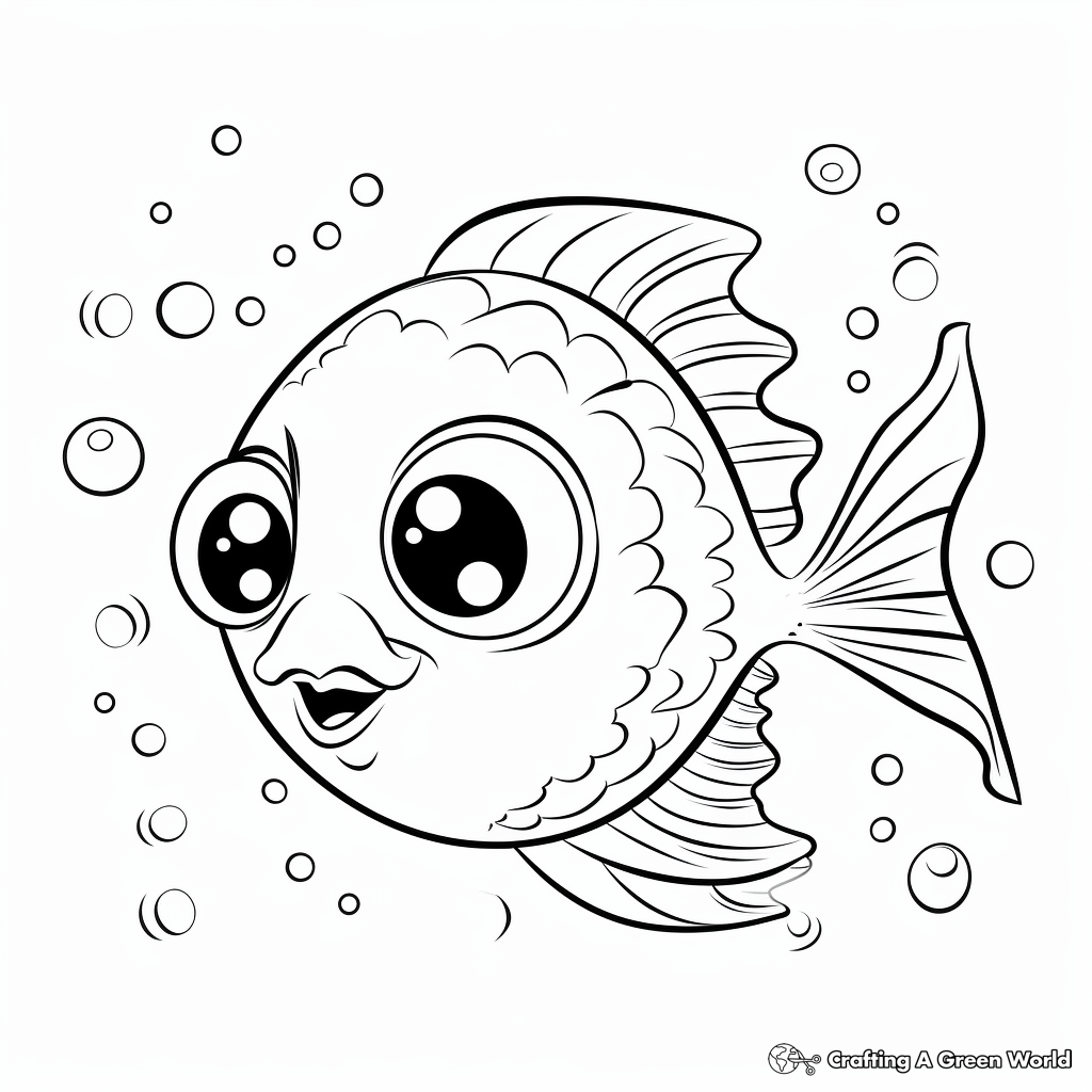 Cartoon fish coloring pages