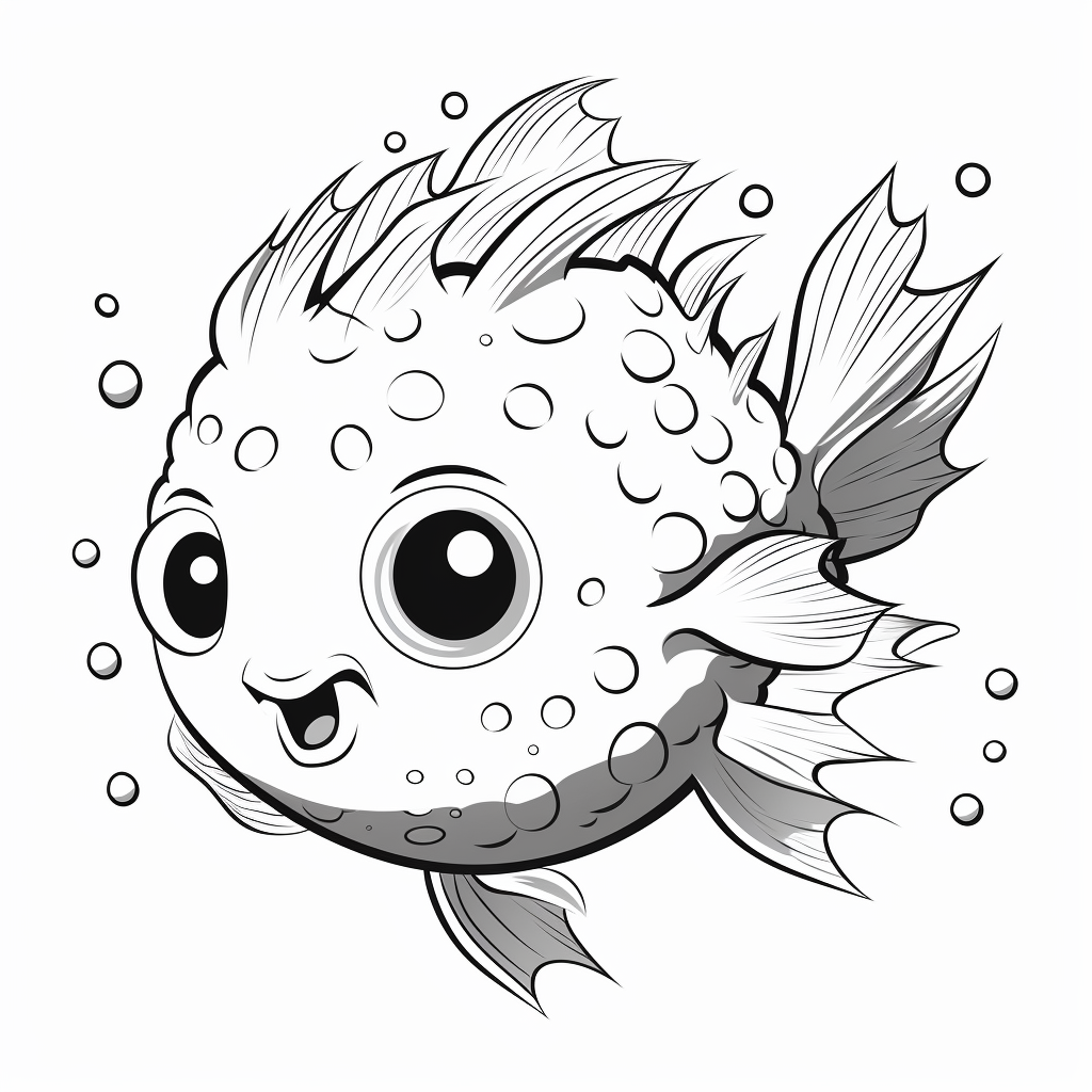 Puffer fish coloring pages