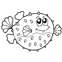 Puffy pufferfish coloring pages