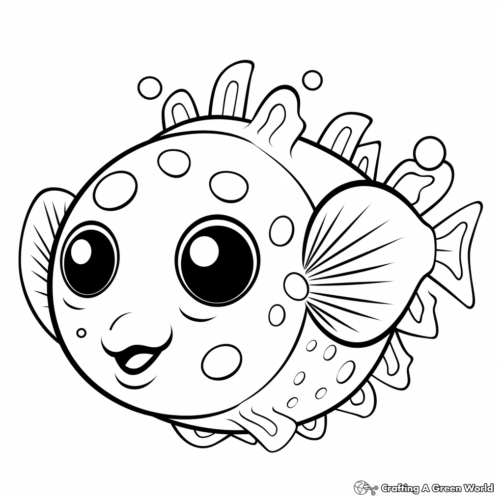 Puffer fish coloring pages