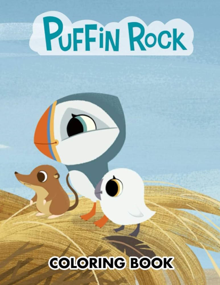 Puffin rock coloring book fun coloring pages featuring your favorite puffin rock ctigei jaitai books