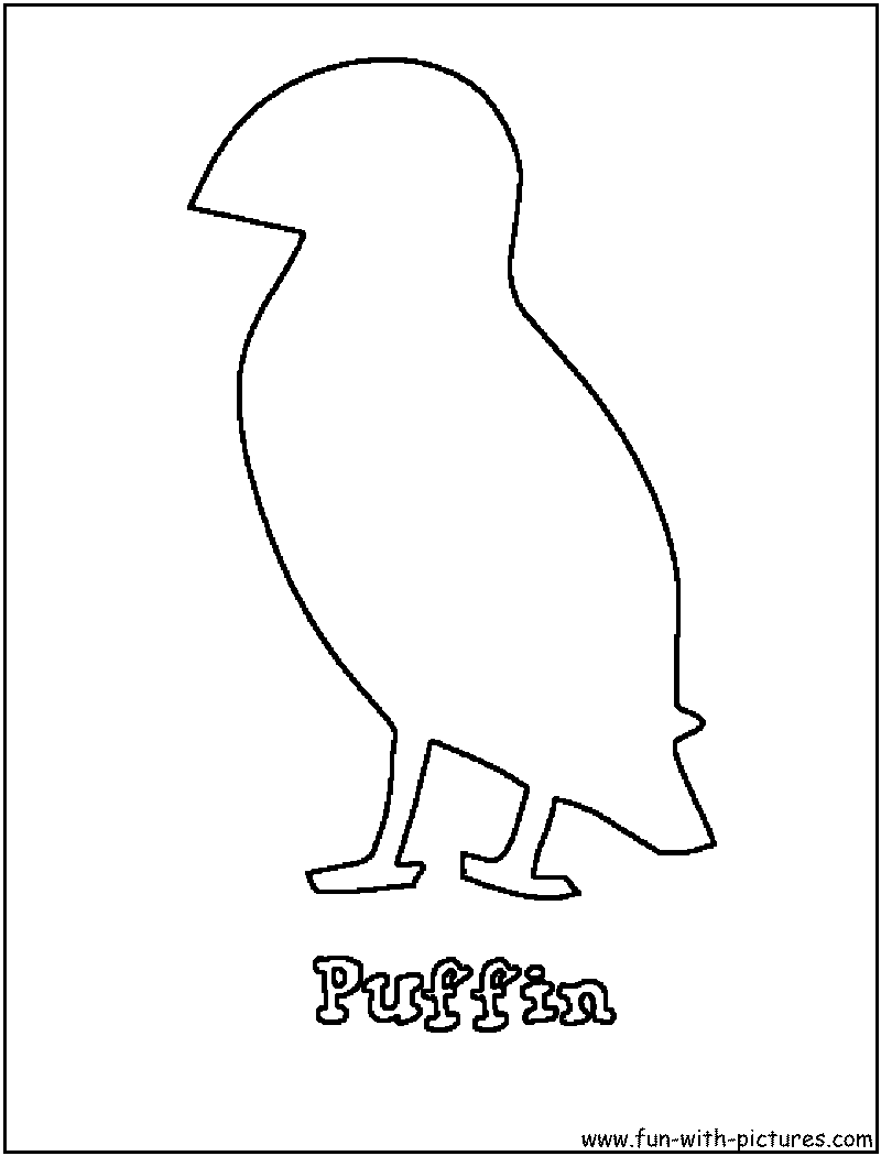 Puffin coloring page