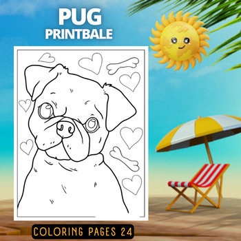 Playful pugs adorable pug coloring pages for pug lovers of all ages