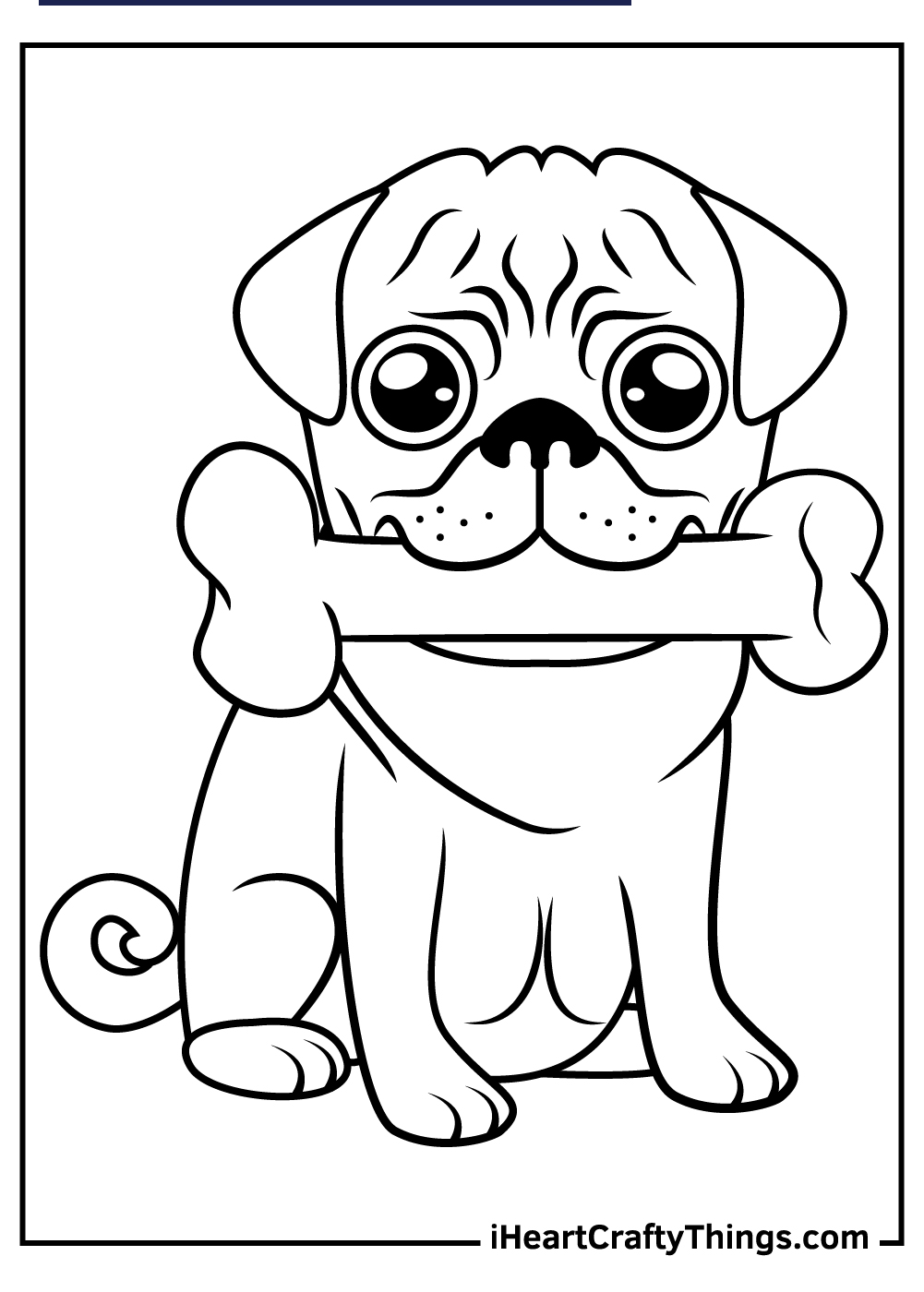 Pug coloring pages free printables