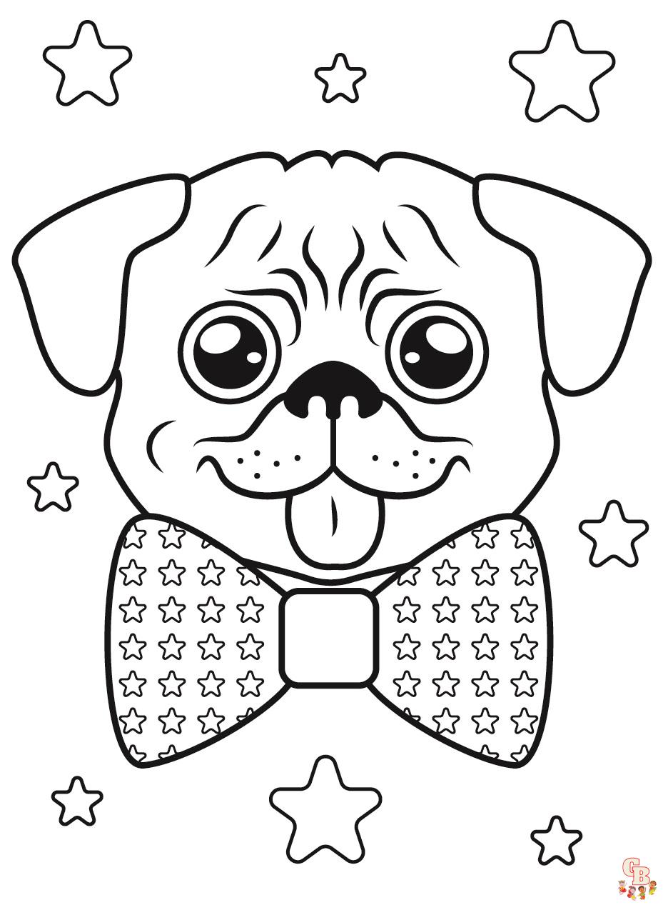 Pug coloring pages