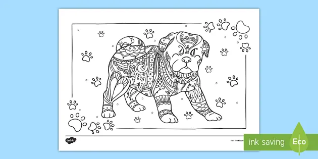 Pug mindfulness colouring teacher made