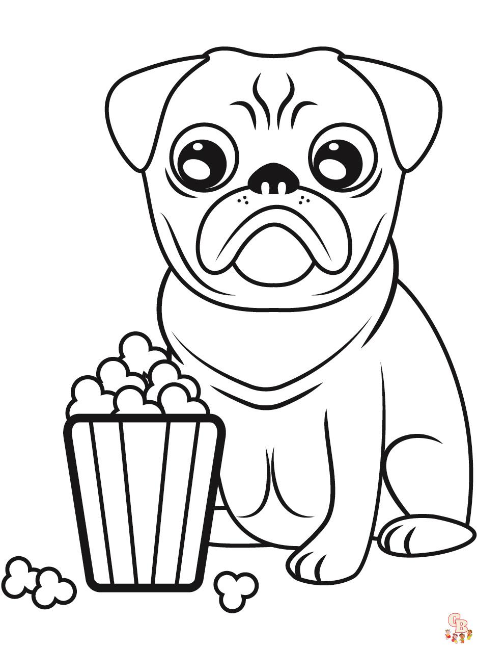 Pug coloring pages