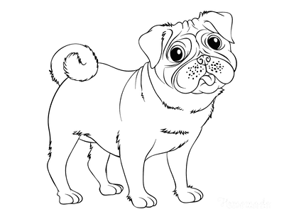 Free dog coloring pages for kids adults