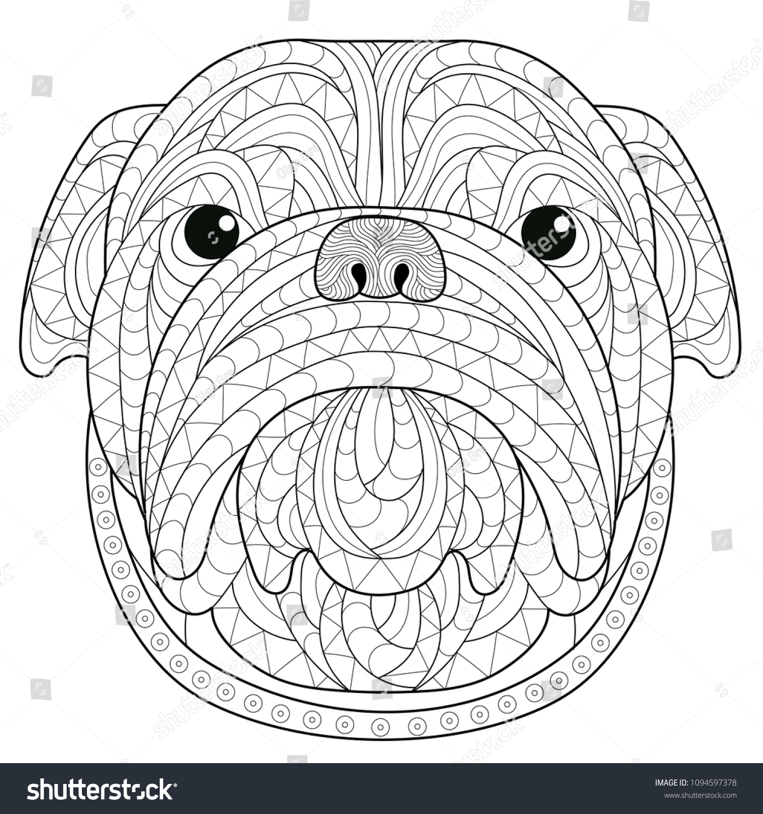 Adult coloring dogs images stock photos d objects vectors