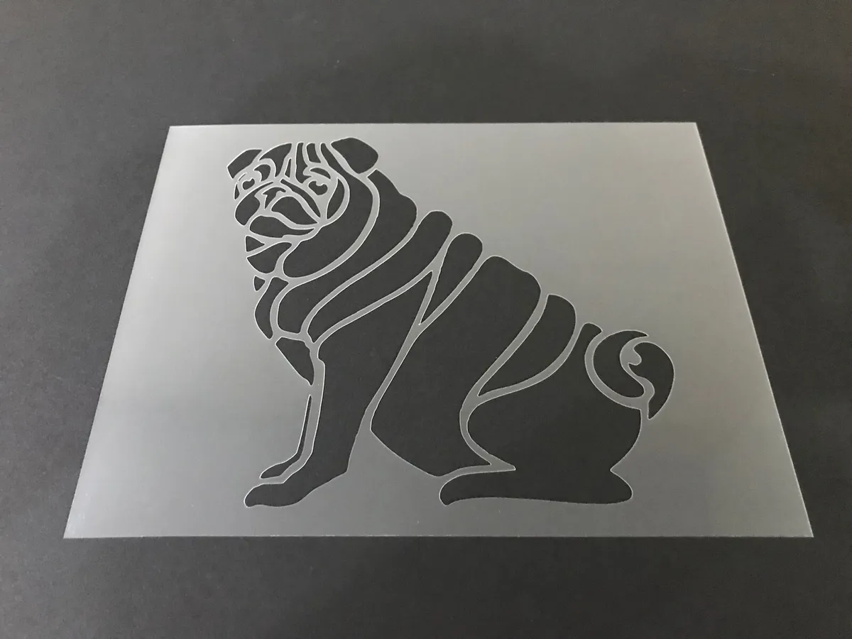 Pug stencil mm or mm thick dog puppy animal cat dogs