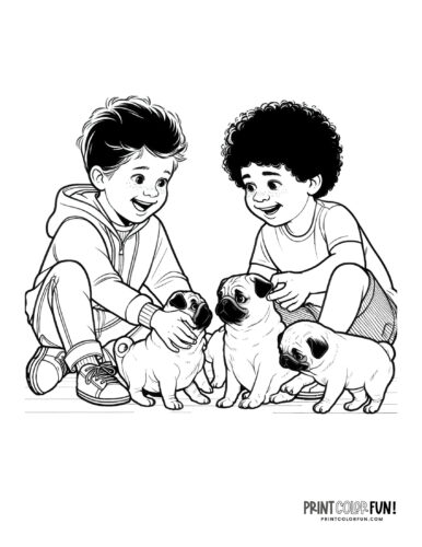 Cute puppy coloring pages free color clipart at