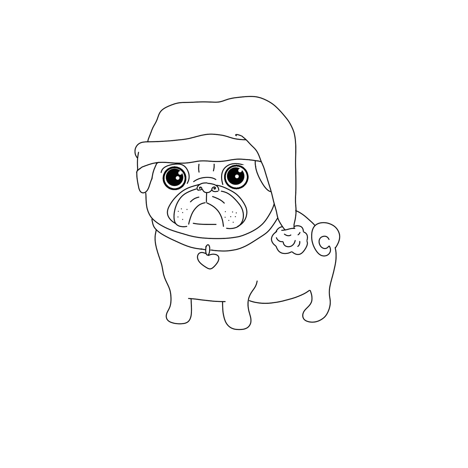 Pug coloring pages