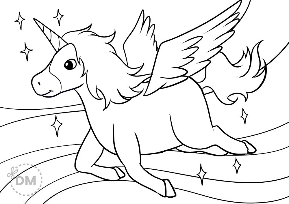 Alicorn coloring page