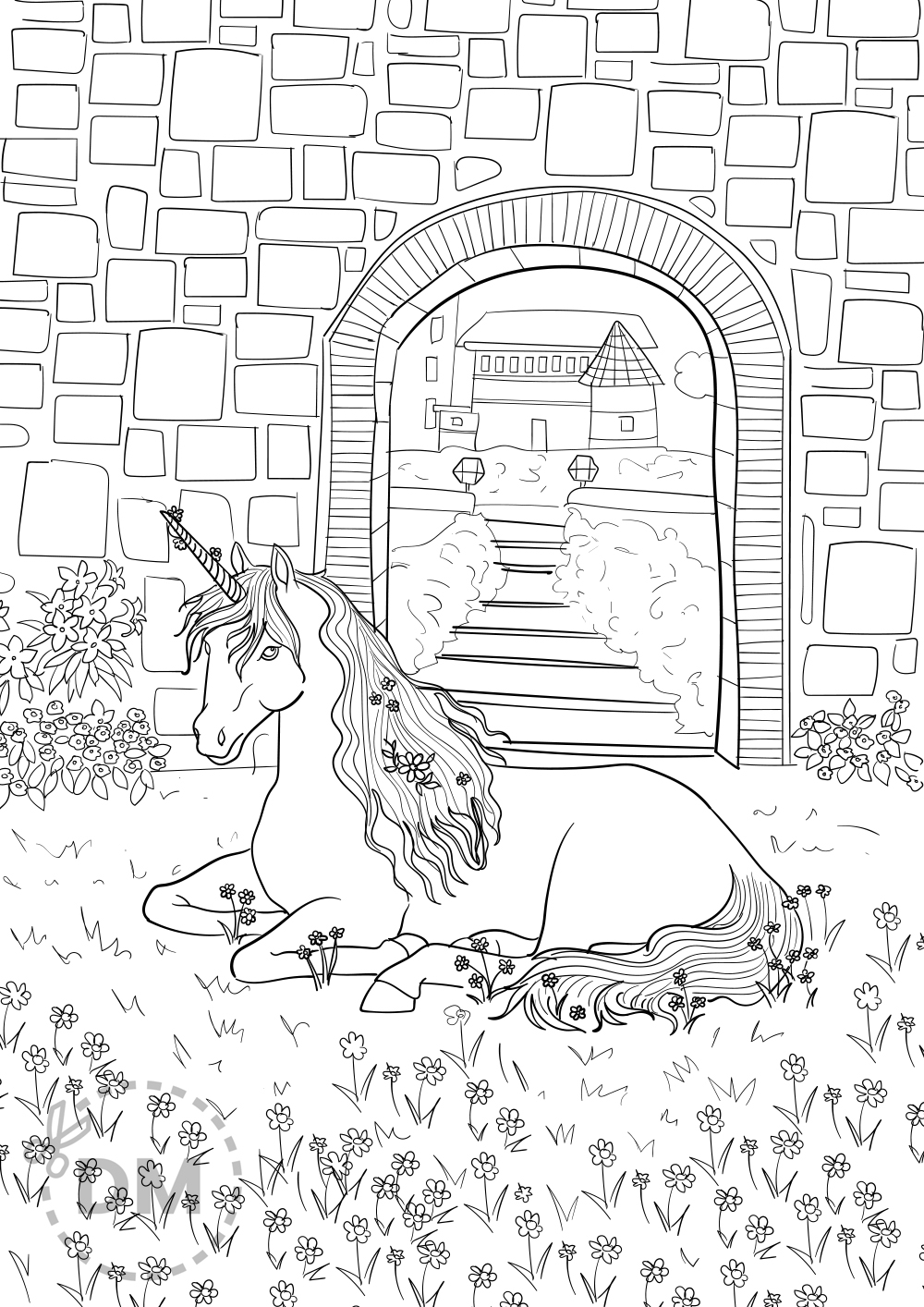 Pugicorn coloring pages