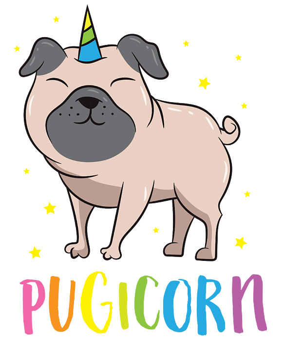 Funny pug birthday dogs pugs pugicorn fleece blanket by eq designs