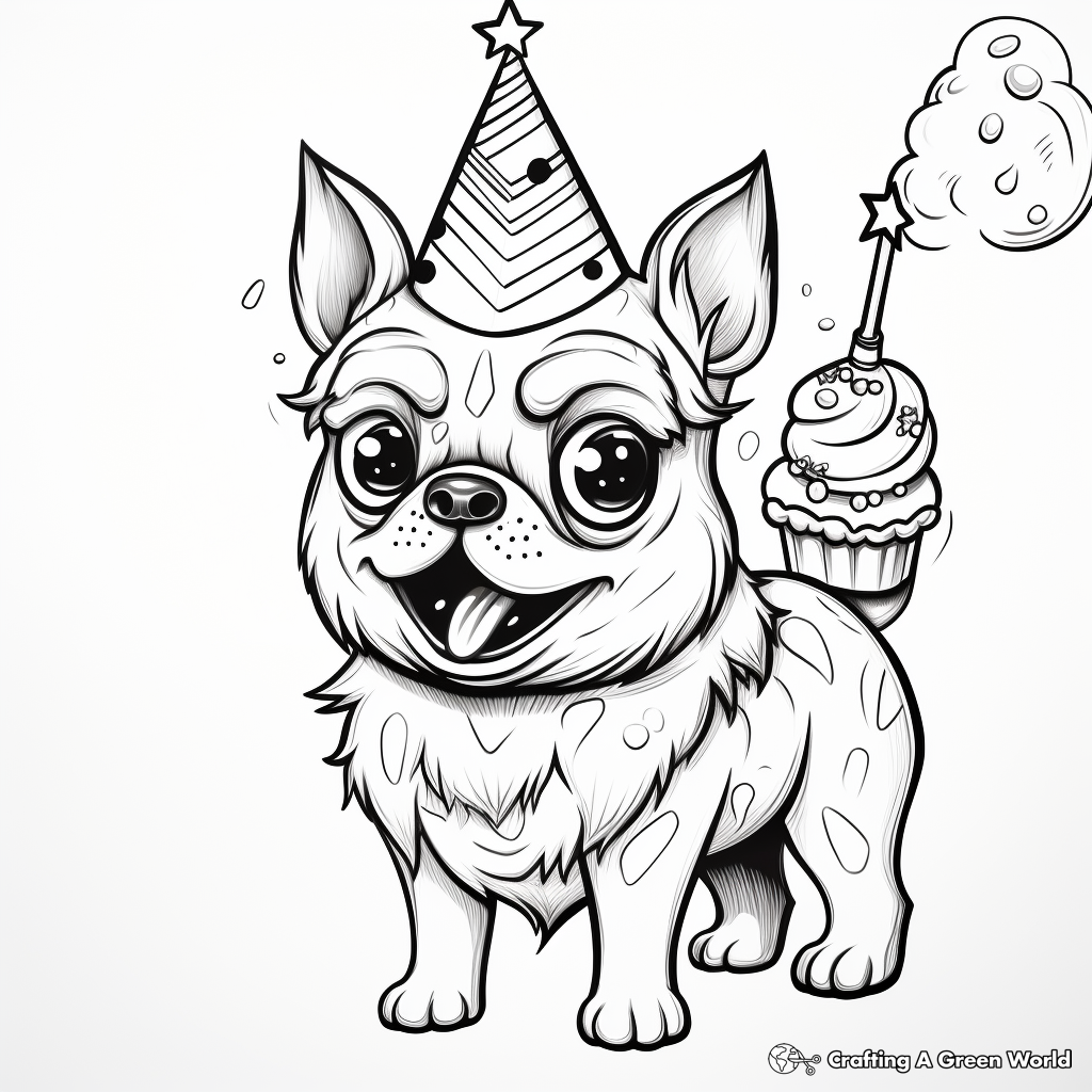 Pugicorn coloring pages