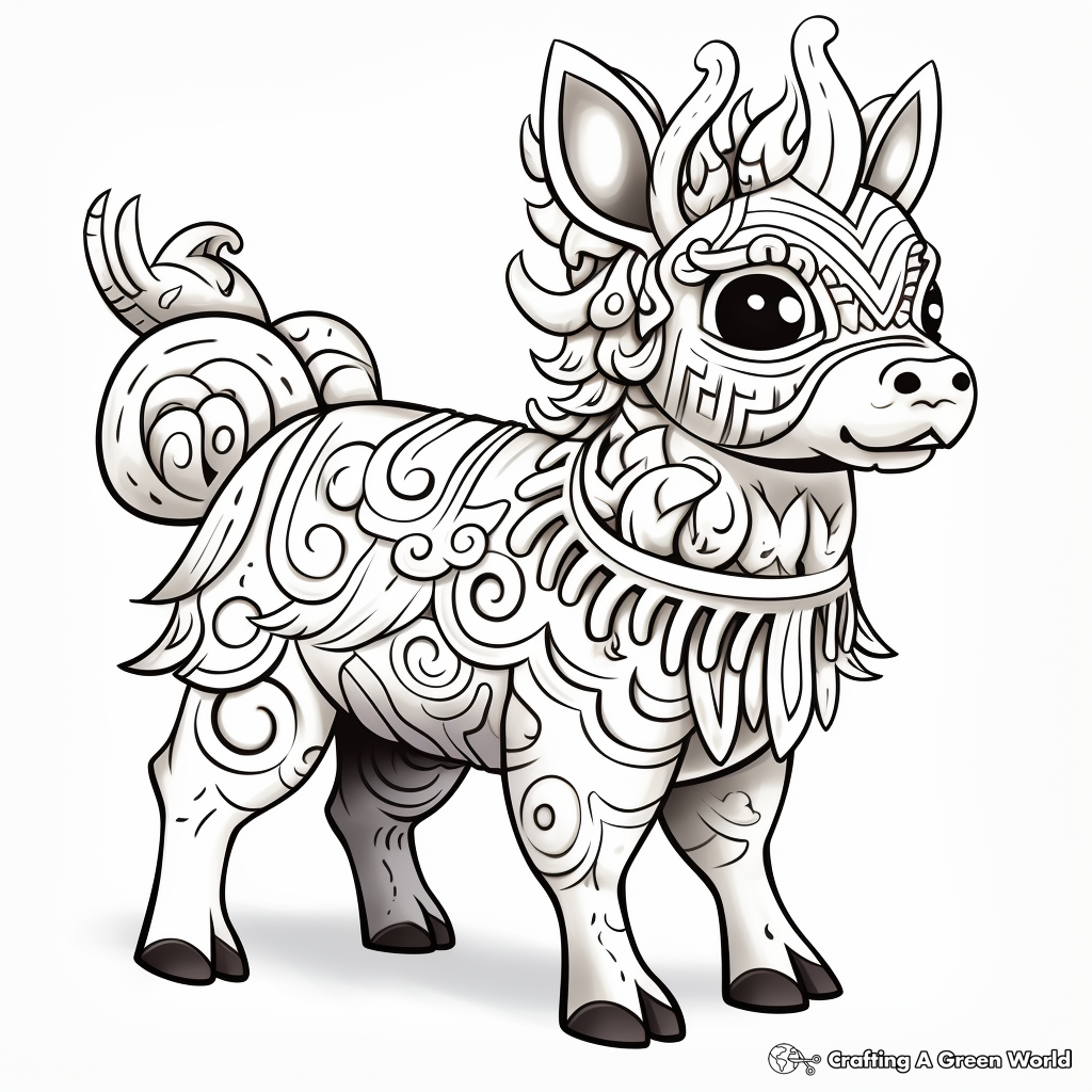 Pugicorn coloring pages