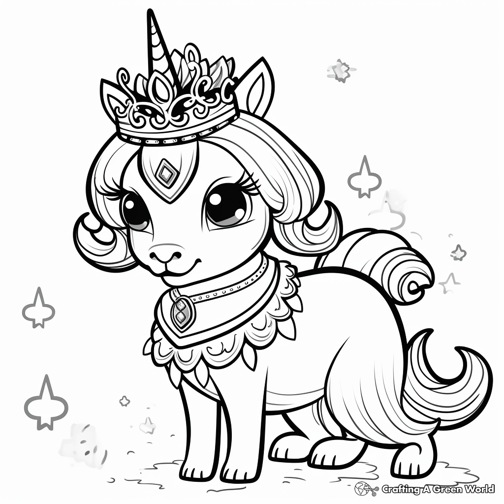 Pugicorn coloring pages