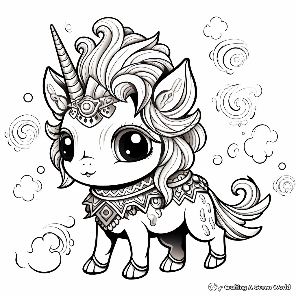 Pugicorn coloring pages