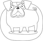 Pug dog coloring pages free coloring pages