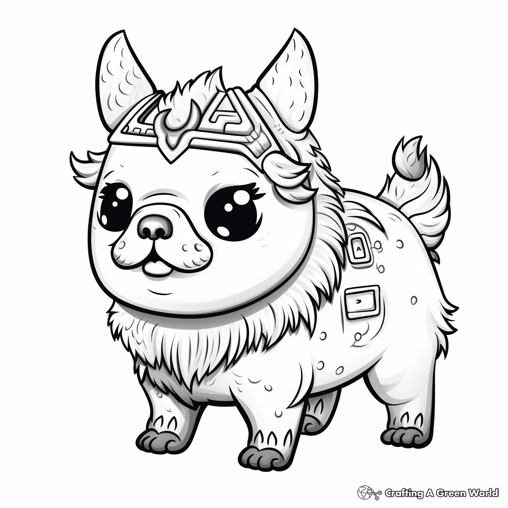 Pugicorn coloring pages